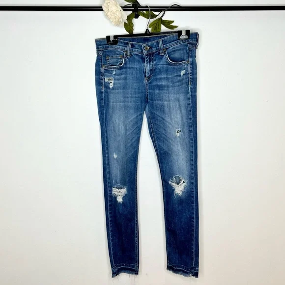 Rag & Bone ‘Dre’ Low-Rise Boyfriend Slim-Leg Jeans - Picture 2 of 9